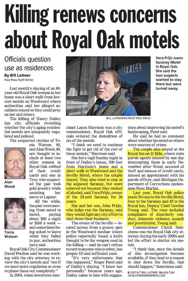 Saranay Motel - Dec 5 2011 Article (newer photo)